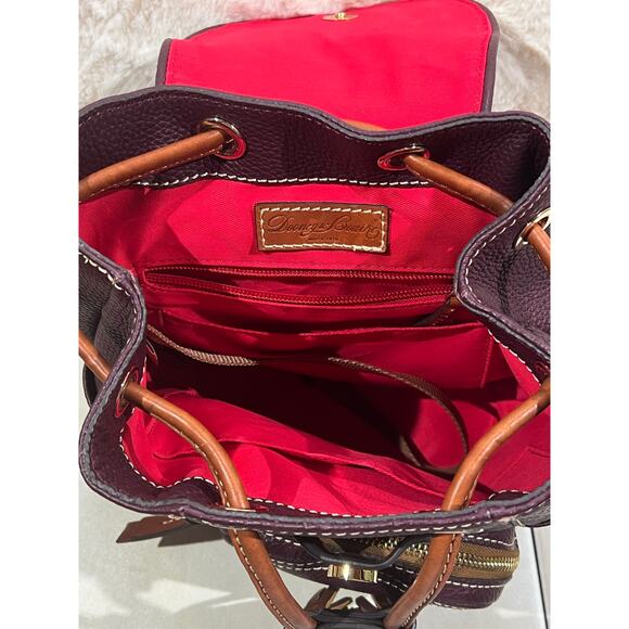 Dooney & Bourke Murphy Small Pebble Leather Backpack Burgundy Tassel EUC Bag main image 7